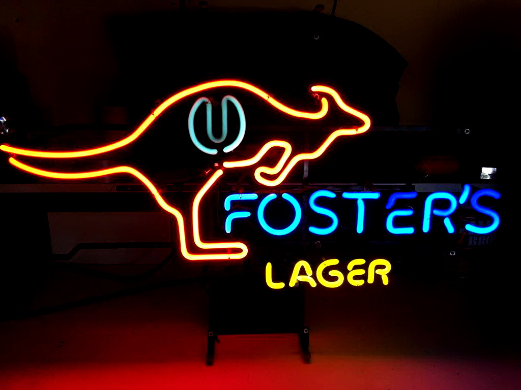 Fosters Lager Kangaroo Neon Sign